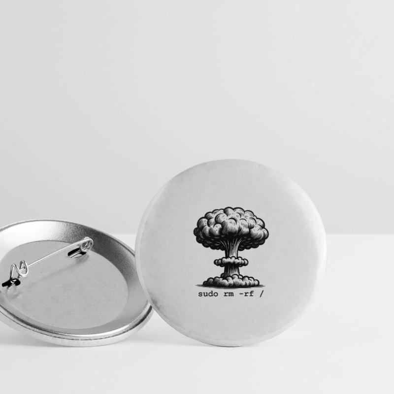 Linux Funny Linux Command Sudo RM RF für Männer Buttons groß 56 mm (5er Pack)
