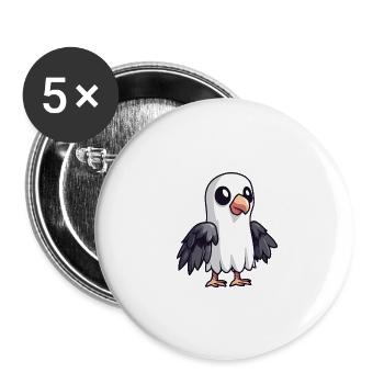 Harpy Bird Halloween Funny Ghost - Buttons large 2.2''/56 mm (5-pack) - white - Front