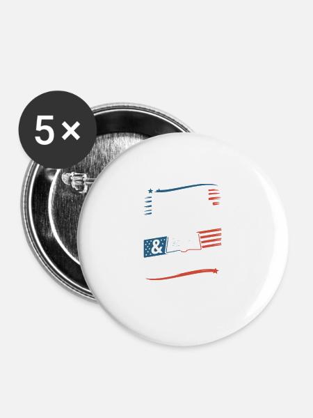 Stars, Stripes & Scripture - Lightblessed - - Buttons groß 56 mm (5er Pack) - Weiß