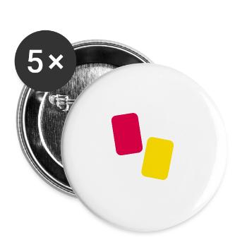 Karten Schiedsrichter - Buttons groß 56 mm (5er Pack) - Weiß - Vorne