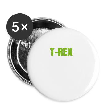 T-Rex liebt Taekwondo Taekwondo -Trainer Geschenk - Buttons groß 56 mm (5er Pack) - Weiß - Vorne