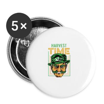 Erntezeit Stoner Gift - Buttons groß 56 mm (5er Pack) - Weiß - Vorne