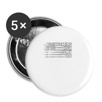 Arborist Logger Lumberjack Funny Tree Surgeon - Buttons large 2.2''/56 mm (5-pack) - white - Front