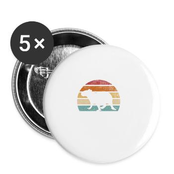 I like capybaras and maybe 3 people funny C - Buttons large 2.2''/56 mm (5-pack) - white - Front