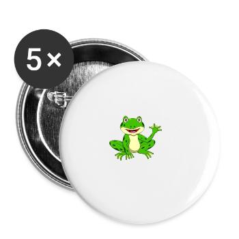 Frog catch 'toad hunting design for an ox fr - Buttons large 2.2''/56 mm (5-pack) - white - Front