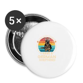 Hundeliebhaber Ich bin nicht Single Ich habe einen - Buttons groß 56 mm (5er Pack) - Weiß - Vorne