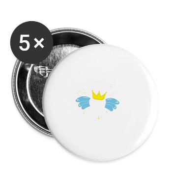 I'm friends with the Zahnfefe - Buttons large 2.2''/56 mm (5-pack) - white - Front