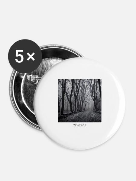 Hello Darkness | Fun-Shirt - Buttons groß 56 mm (5er Pack) - Weiß