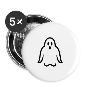 Geist - Buttons groß 56 mm (5er Pack) - Weiß - Vorne