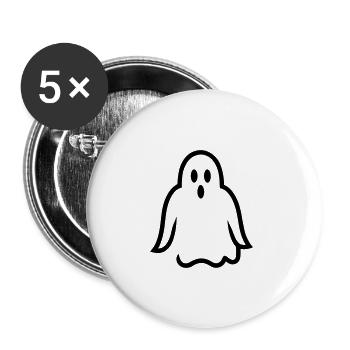 Geist - Buttons groß 56 mm (5er Pack) - Weiß - Vorne