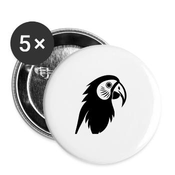 Parrot - Buttons large 2.2''/56 mm (5-pack) - white - Front