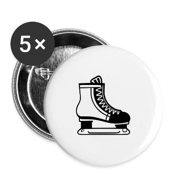 Skating - Buttons large 2.2''/56 mm (5-pack) - white - Front