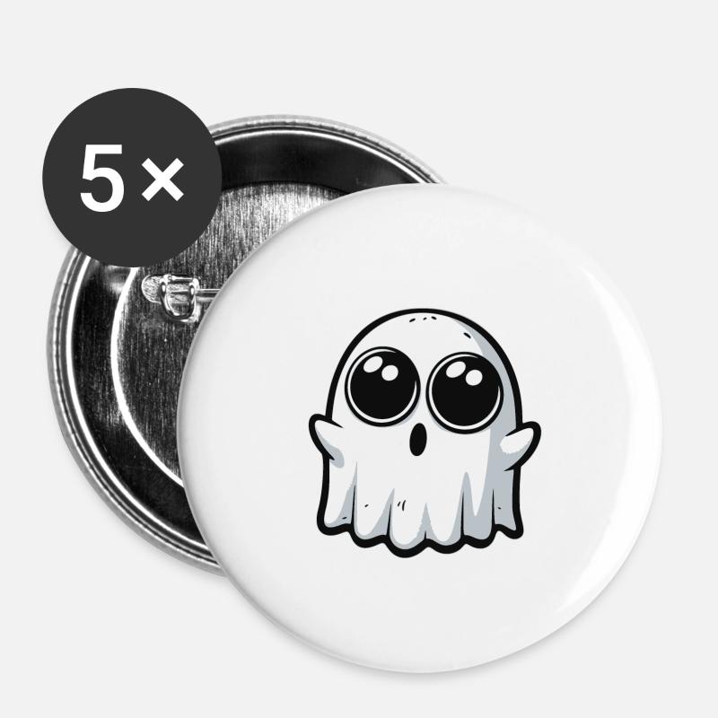 Baby Ghost - Buttons large 2.2''/56 mm (5-pack) - white