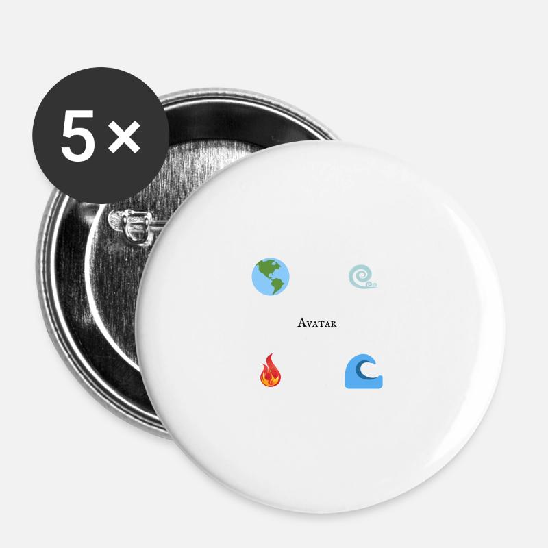 Avatar - Buttons large 2.2''/56 mm (5-pack) - white