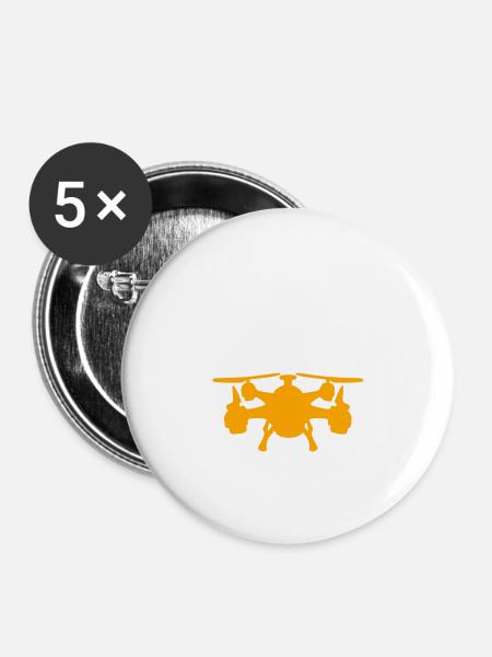Drohne - Buttons groß 56 mm (5er Pack) - Weiß