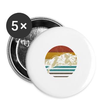 Border Collie Hund Welpe Zucht Agility Hütehund - Buttons groß 56 mm (5er Pack) - Weiß - Vorne
