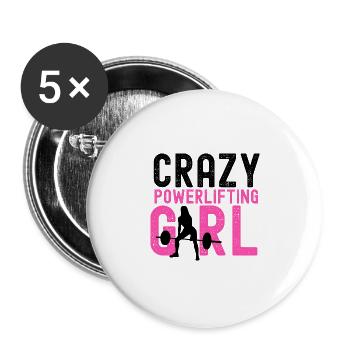 Fitness - Buttons large 2.2''/56 mm (5-pack) - white - Front