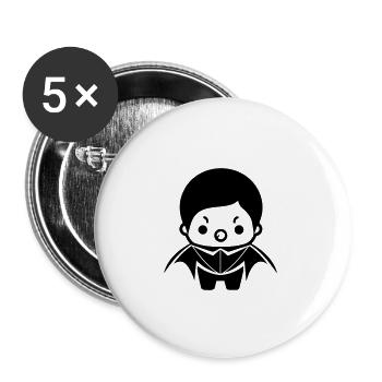 Vampire - Lot de 5 grands badges (56 mm) - blanc - Devant