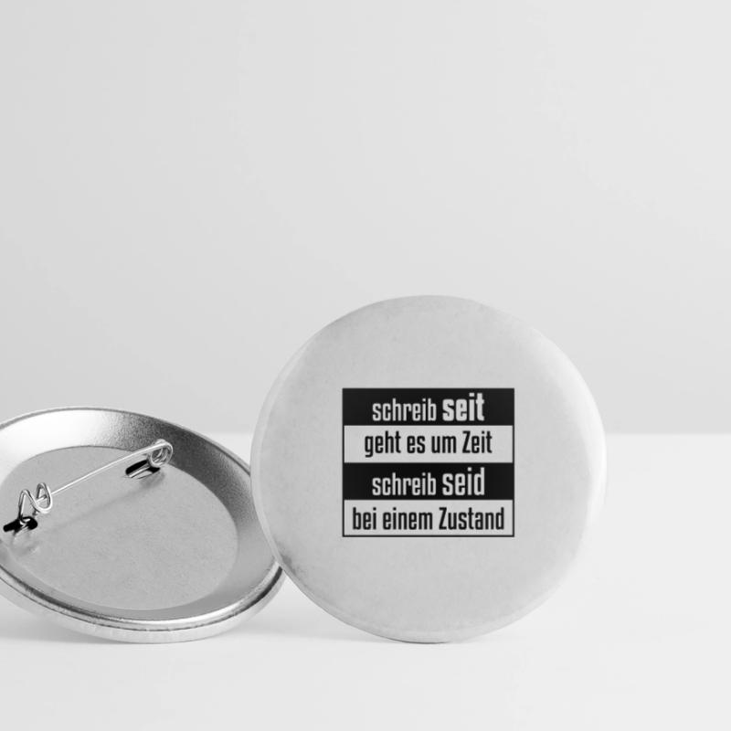 Schreibt man seit oder seid? Buttons groß 56 mm (5er Pack)