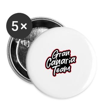 Gran Canaria Team - Buttons large 2.2''/56 mm (5-pack) - white - Front