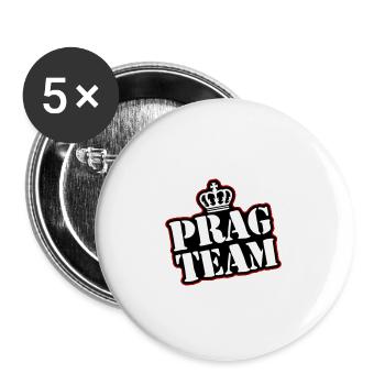 Prague Team - Buttons large 2.2''/56 mm (5-pack) - white - Front