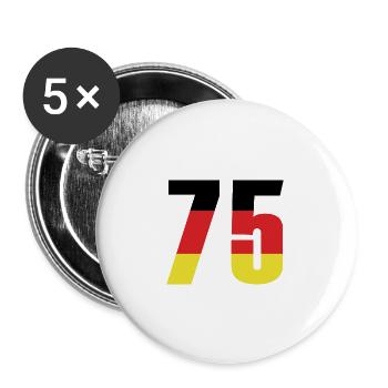 75 Number Germany Jersey - Buttons large 2.2''/56 mm (5-pack) - white - Front
