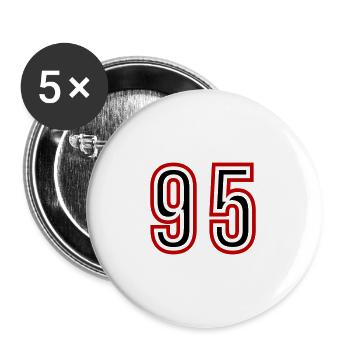 95 Number Years Jersey - Buttons large 2.2''/56 mm (5-pack) - white - Front