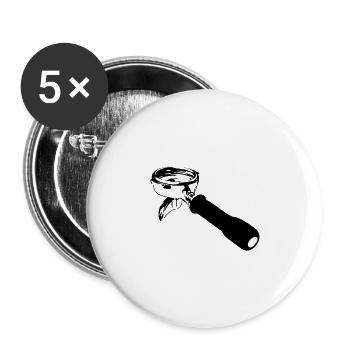 Porte-filtre expresso - Lot de 5 grands badges (56 mm) - blanc - Devant
