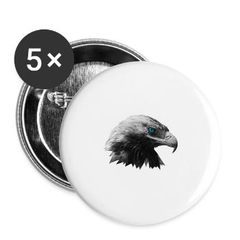 Eagle - Buttons large 2.2''/56 mm (5-pack) - white - Front