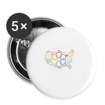 McKinney Pride Flag Pride Month LGBTQ Flag LGBT Co - Buttons large 2.2''/56 mm (5-pack) - white - Front