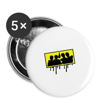 Bachelor Party Team - Buttons large 2.2''/56 mm (5-pack) - white - Front