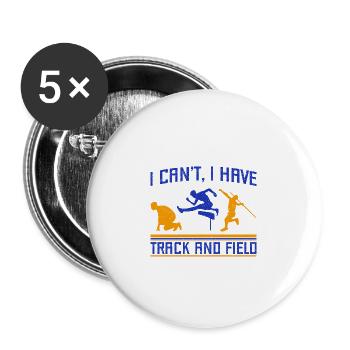 Athlètes d’athlétisme que je ne peux pas avoir - Lot de 5 grands badges (56 mm) - blanc - Devant