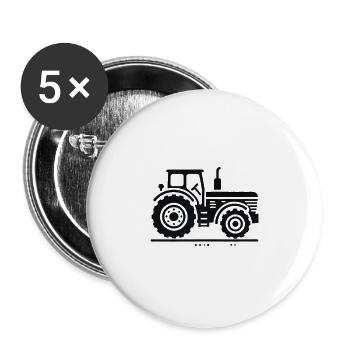 tractor - Buttons large 2.2''/56 mm (5-pack) - white - Front