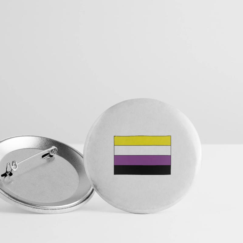 Nonbinary Flagge Buttons groß 56 mm (5er Pack)
