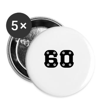 60th birthday - Buttons large 2.2''/56 mm (5-pack) - white - Front