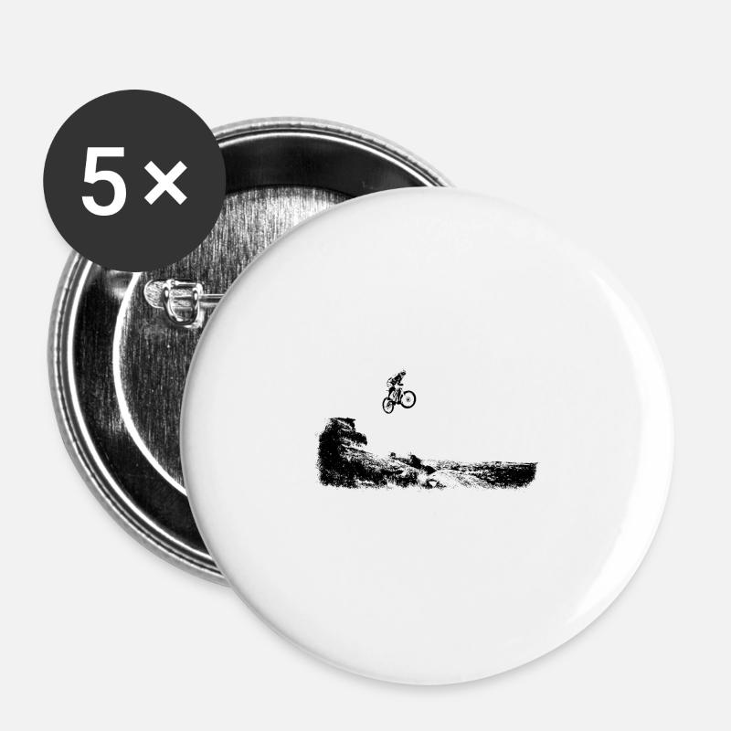 Mountain Bike - Buttons large 2.2''/56 mm (5-pack) - white