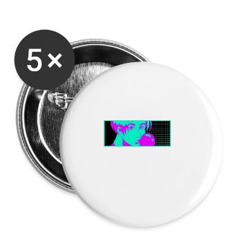 Can spontaneously start talking about anime funny manga - Buttons large 2.2''/56 mm (5-pack) - white - Front