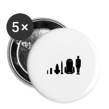 menschliche Bombe - Buttons groß 56 mm (5er Pack) - Weiß - Vorne