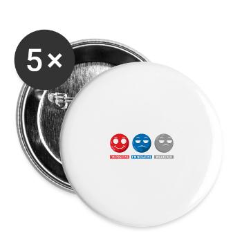 Cadeau scientifique pour chimiste - Lot de 5 grands badges (56 mm) - blanc - Devant