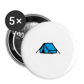 Zelt - Buttons groß 56 mm (5er Pack) - Weiß - Vorne