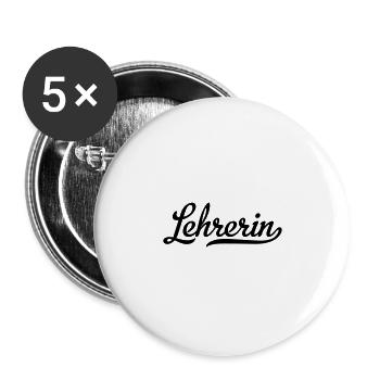 Lehrerin - Buttons groß 56 mm (5er Pack) - Weiß - Vorne