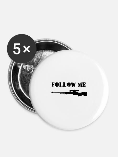 Follow Me - cooles CS Gaming - Buttons groß 56 mm (5er Pack) - Weiß