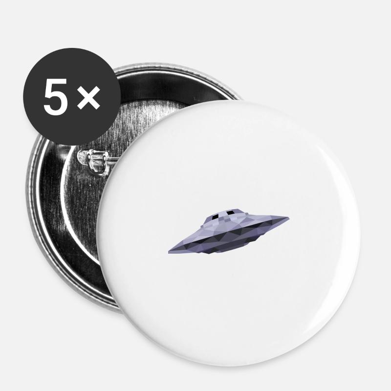 UFO - Buttons large 2.2''/56 mm (5-pack) - white