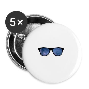 Lunettes de soleil Vacances Heure d’été - Lot de 5 grands badges (56 mm) - blanc - Devant