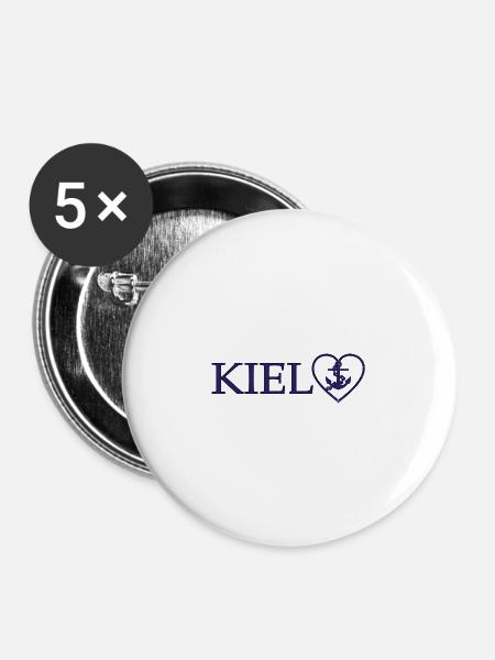 KIEL - Buttons groß 56 mm (5er Pack) - Weiß
