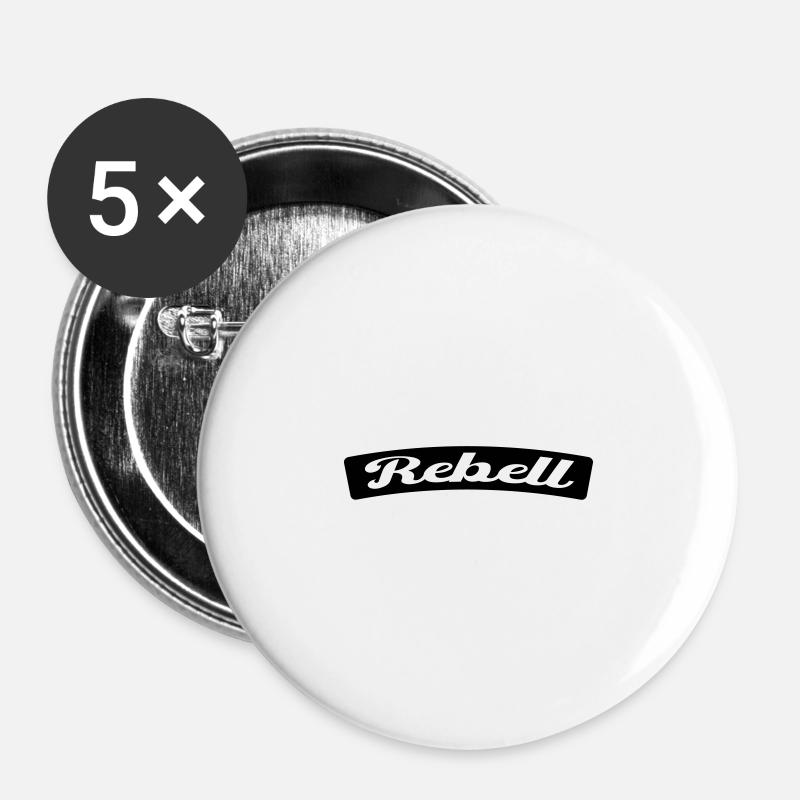 rebel - Buttons large 2.2''/56 mm (5-pack) - white