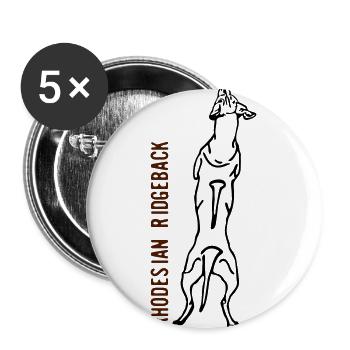 Rhodesian Ridgeback back - Lot de 5 grands badges (56 mm) - blanc - Devant
