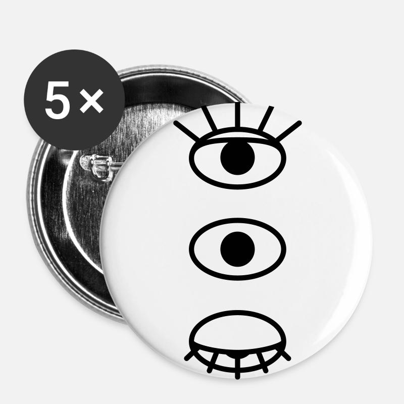 Eyes - Buttons large 2.2''/56 mm (5-pack) - white