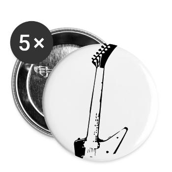 electric guitar - Buttons large 2.2''/56 mm (5-pack) - white - Front
