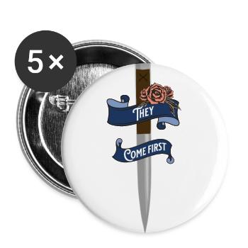Ils viennent en premier Vampire Academy Stake, Citation - Lot de 5 grands badges (56 mm) - blanc - Devant